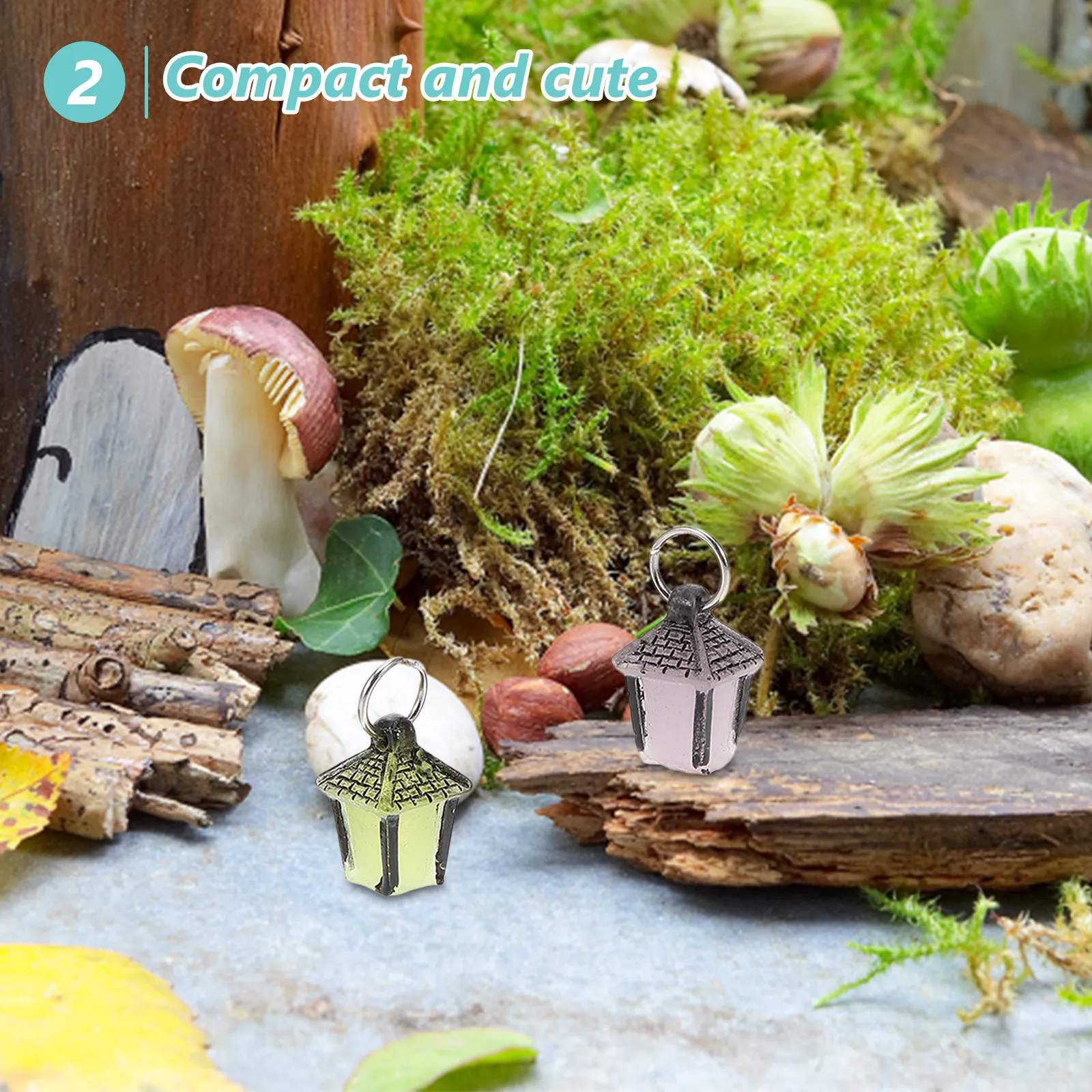

12Pcs Mini Resin in Dark Ornament Luminous Mini Lamp for DIY Crafts Phone Case Decoration Layout Scene Decor