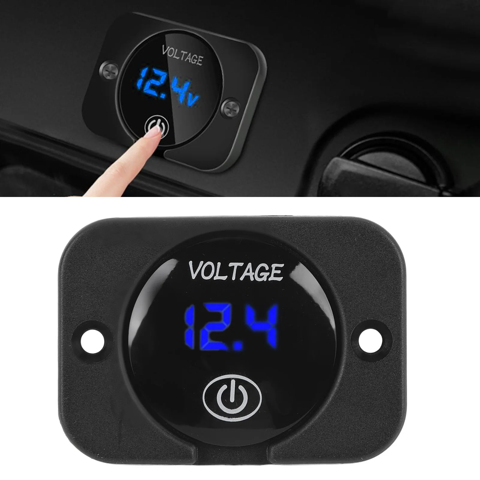 

Светодиодный цифровой вольтметр для мониторинга напряжения в реальном времени, измеритель напряжения аккумулятора, простая установка, многофункциональный, для грузовиков