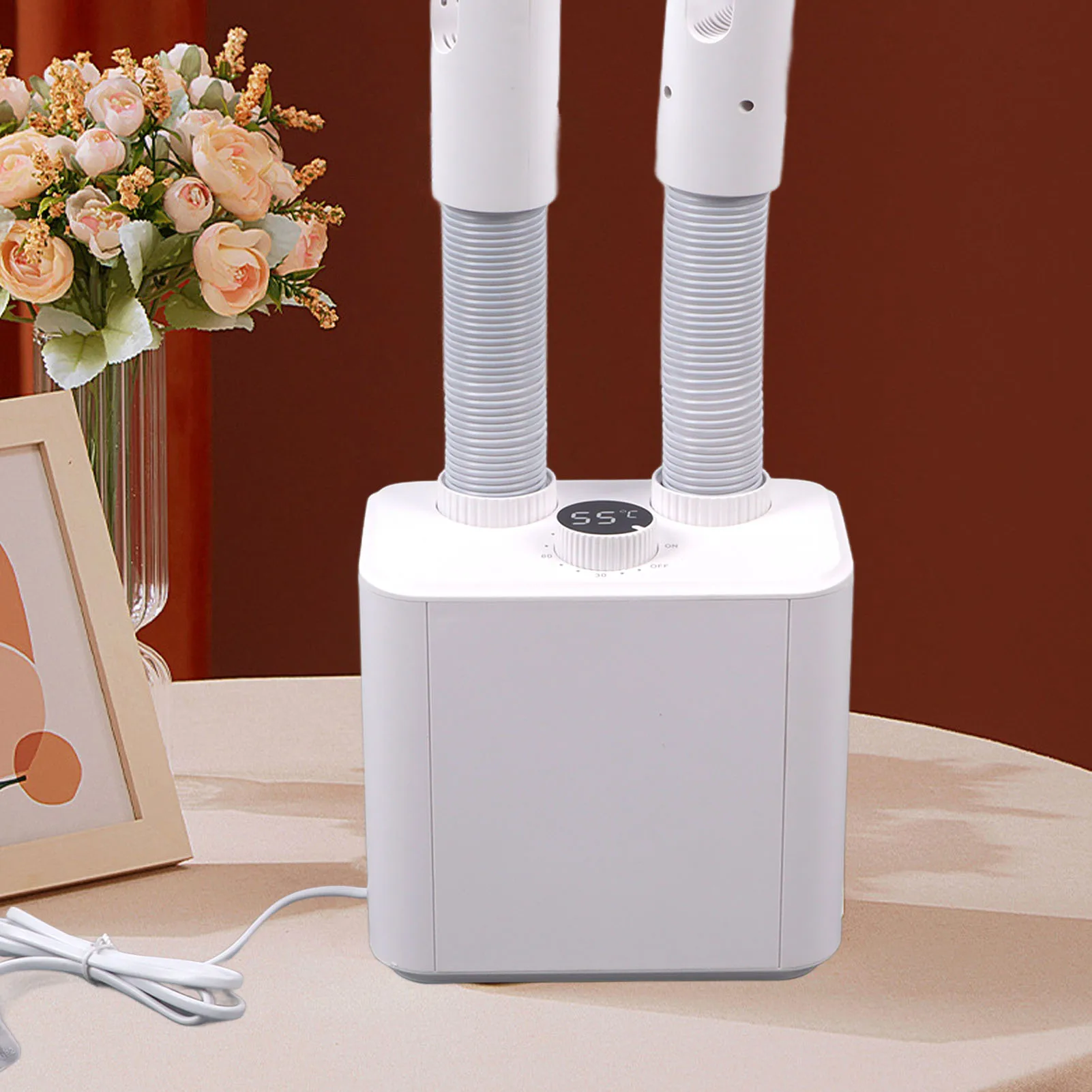 

Бытовая электрическая сушилка для обуви, 150 Вт, регулируемая грелка для ботинок с ручкой-таймером для дома и путешествий, быстросохнущий обогреватель для обуви