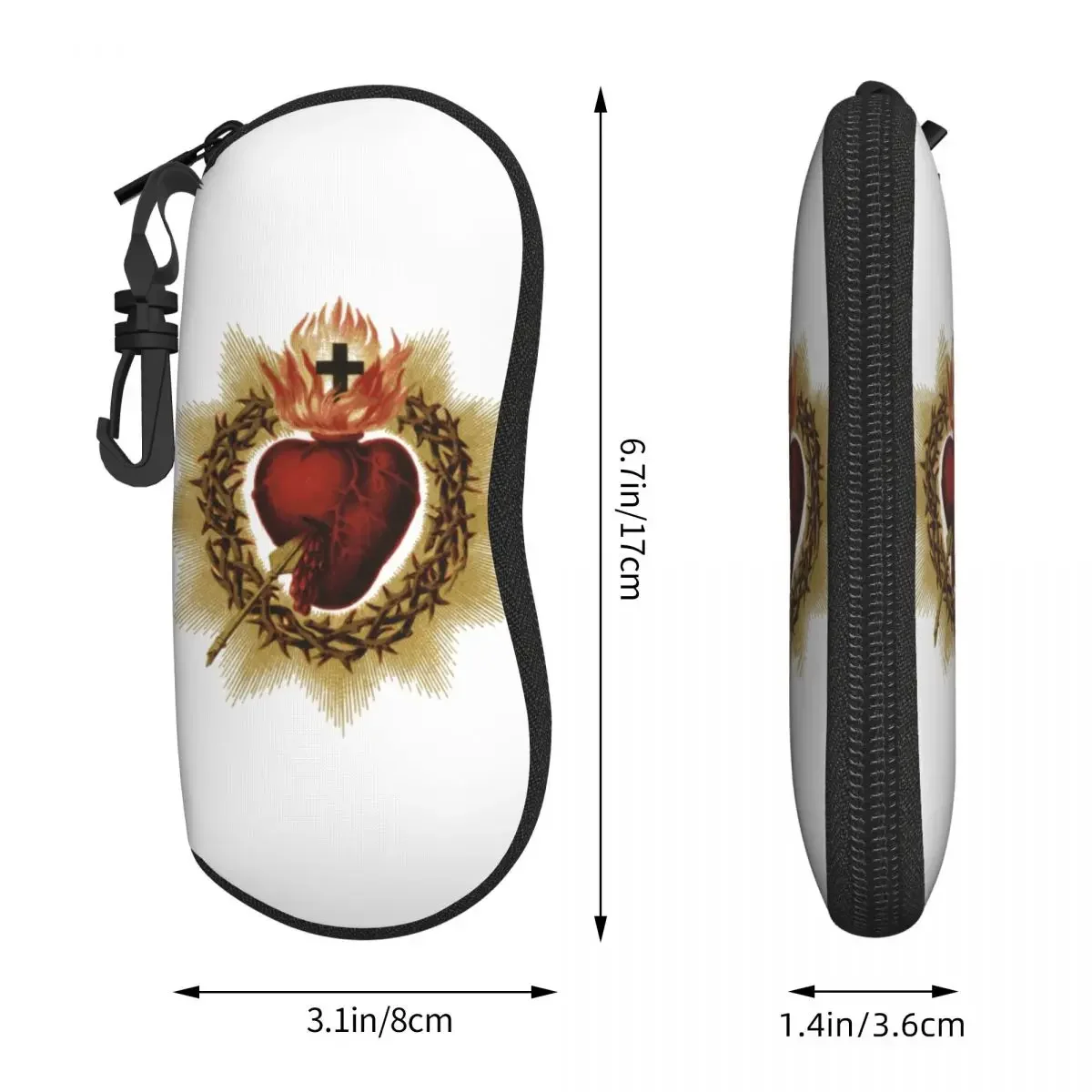 Custom Sacred Heart Of Jesus คาทอลิกแว่นตาแว่นตาผู้ชายผู้หญิงคริสเตียนศรัทธาแว่นตากันแดดกล่องป้องกัน