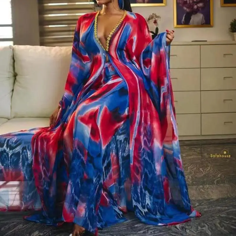 

plus Size Printed Long Skirt Dr Sle Women's Swing Skirt Commute Sle Ciwalk Long Sve Zipper Side Opening A-Line Skirt