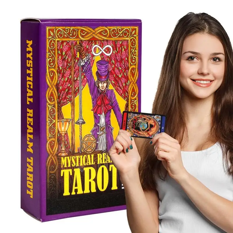 Mystical realm tarot Oracle Cards Party Tarot Card Mysterious Divination Deck Full English Fun 78pcs Oracle Card Party Gam