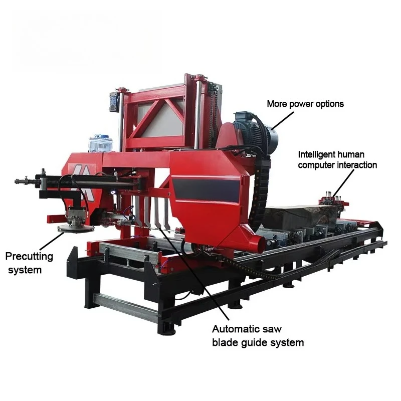 Fully Automatic Heavy Duty Horizontal Sawmill with  Large Band Saw Mill for Woodworking Cutting Machine