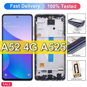 Bilashmart Samsung A52 4G SM A525F A525F/DS Display with Frame Touch Screen with Fingerprint Samsung A52 LCD Display Replacement
