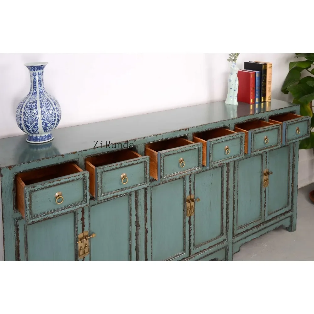

Wooden sideboard, brass handle, suitable for cabinets in family bars, restaurants or kitchens