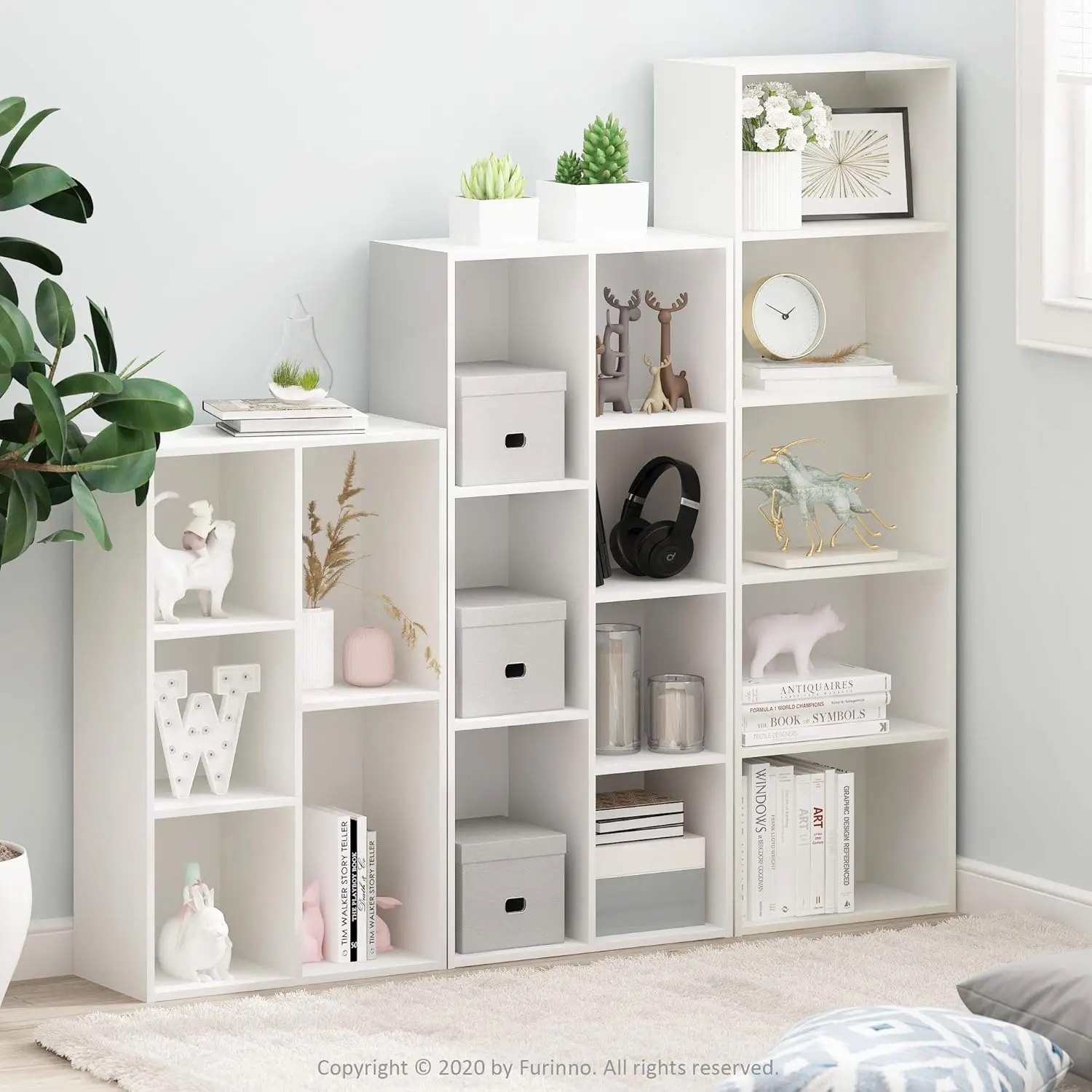

Bookcase / Book / Storage , 5-Cube, White