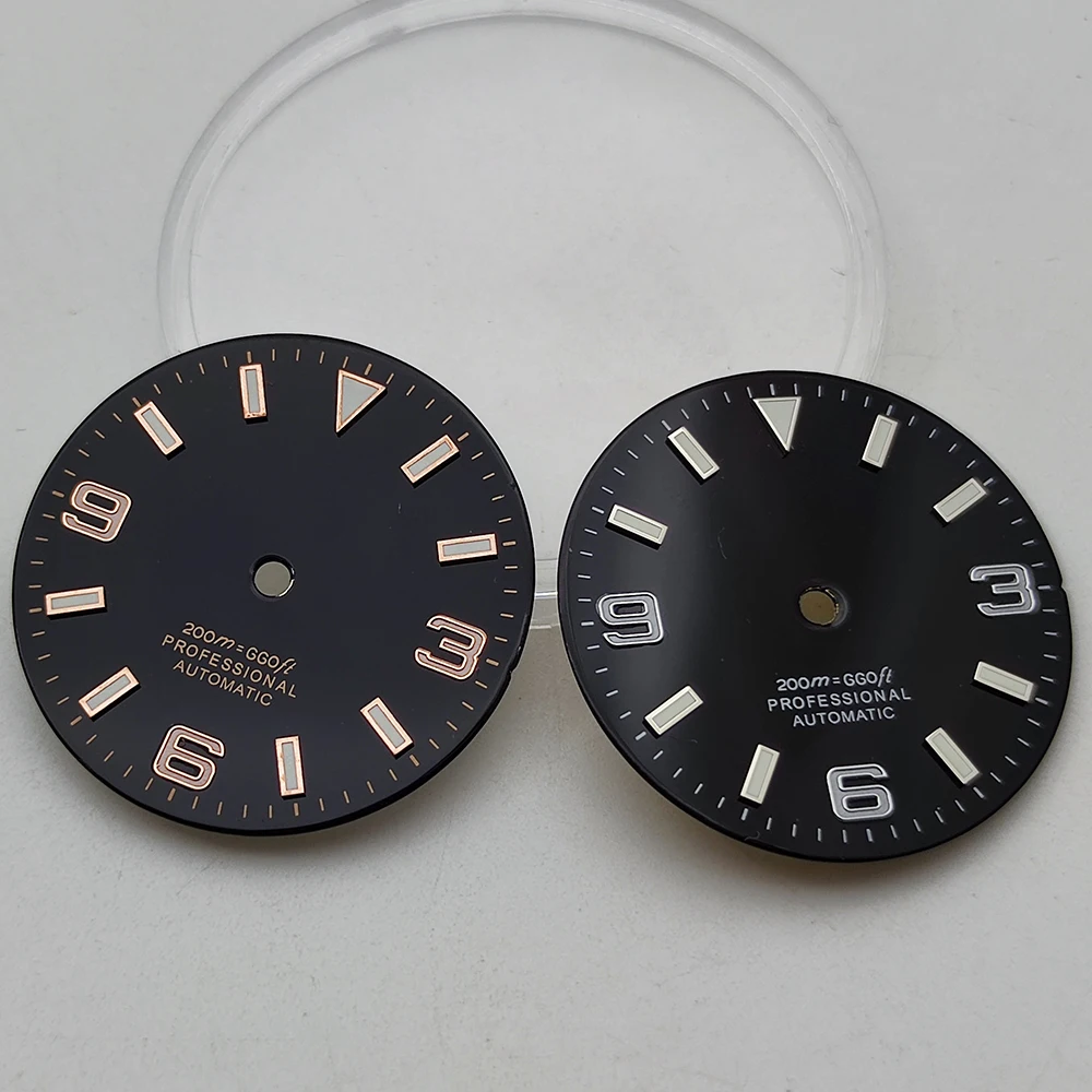 NH35 Watch Dial 29mm Black White Green Red Orange luminous dial fit NH35 NH36 ETA2824 2836 Miyota8215 DG2813 3804 movement