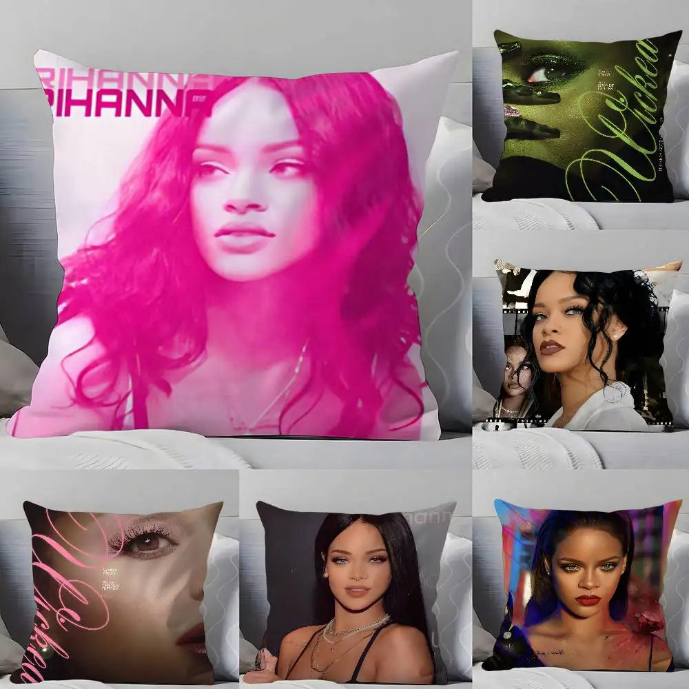 Singer R-R-r-Rihanna Kissenbezug, weicher, hautfreundlicher und bequemer Kissenbezug mit verstecktem Reißverschluss