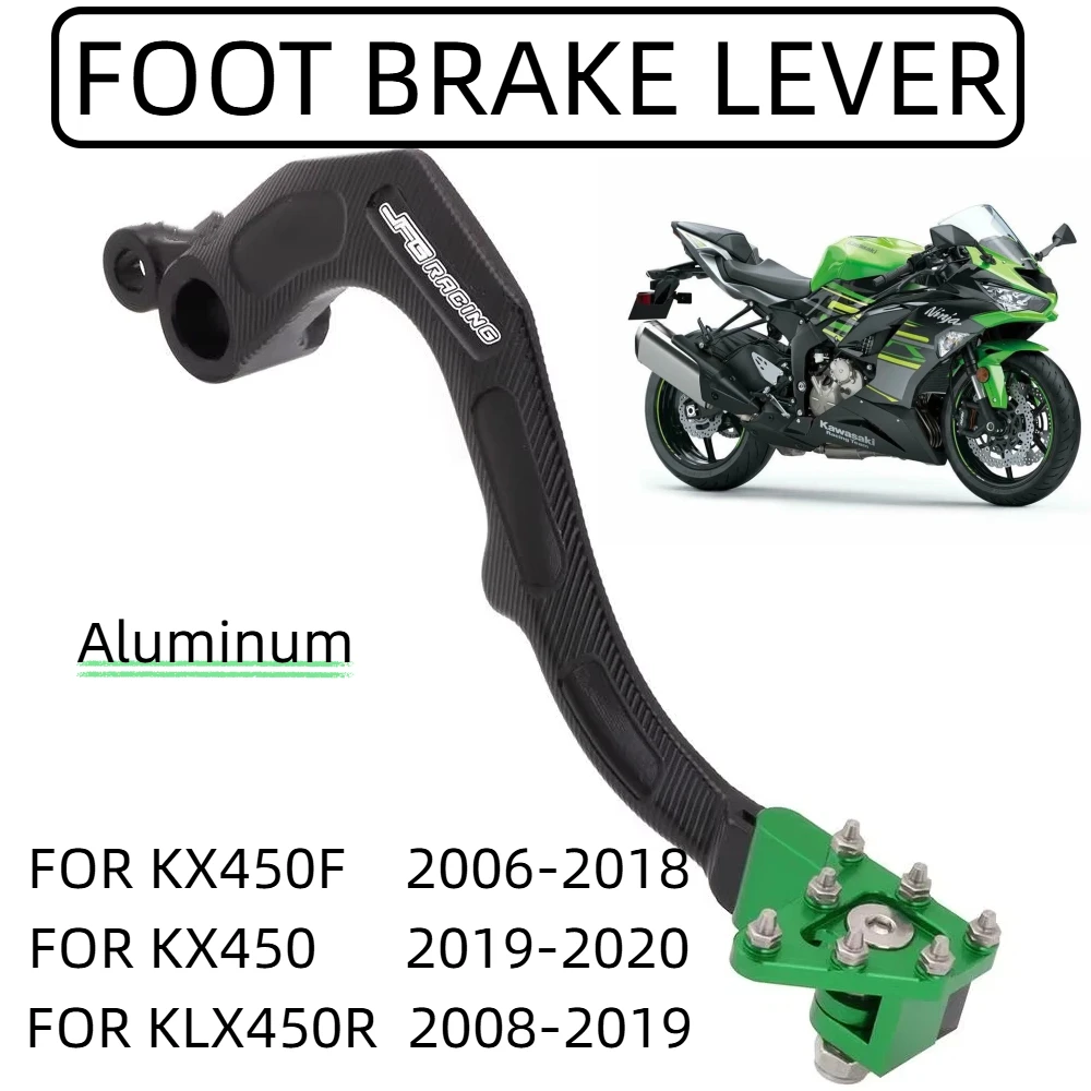 Motorrad Aluminium CNC Fuß Bremspedal Für KAWASAKI KX450F KXF450 06-18 KX450 KX450 19-20 KLX450R KLX 450R 08-19 Dirt Bike
