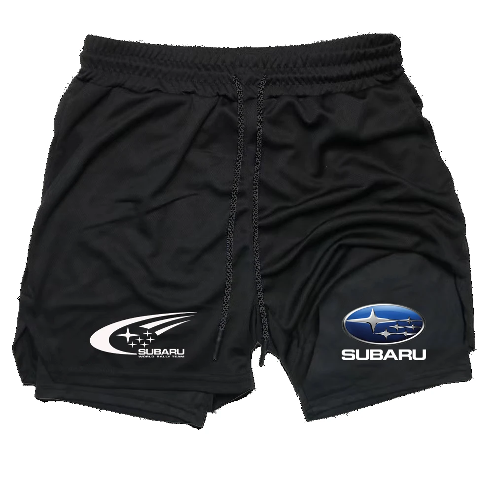 

2026 Summer SUBARU Racing Outdoor Running Training Sports Shorts Double layer Elastic Speed drying Shorts Sports Fitness Large S