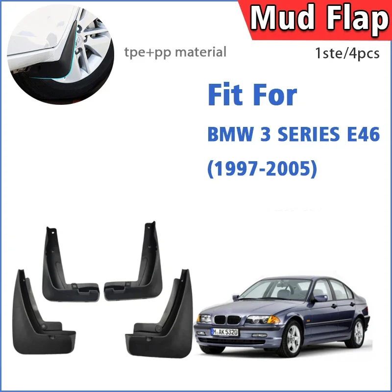 Front Rear 4pcs FOR BMW 3 SERIES E46 Mudflaps Mudguard Fender Mud Flap Guards Splash Car Accessories 1997-2005