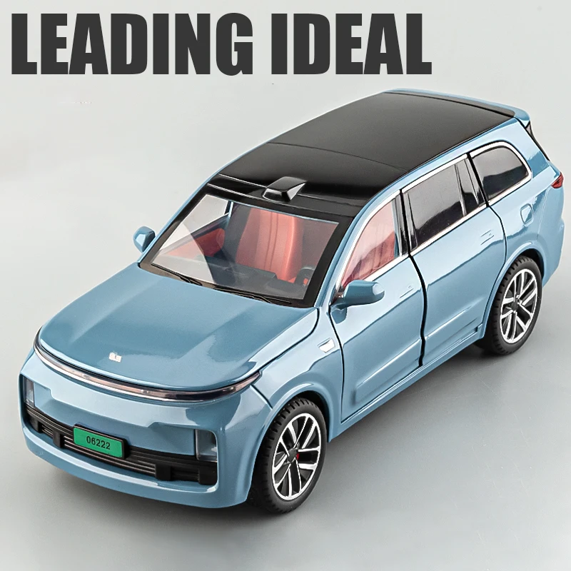 1:24 LEADING IDEAL L9 SUV Alloy Model Car Toy Diecasts Metal Casting Sound and Light Pull Back Car Toys For Children Vehicle