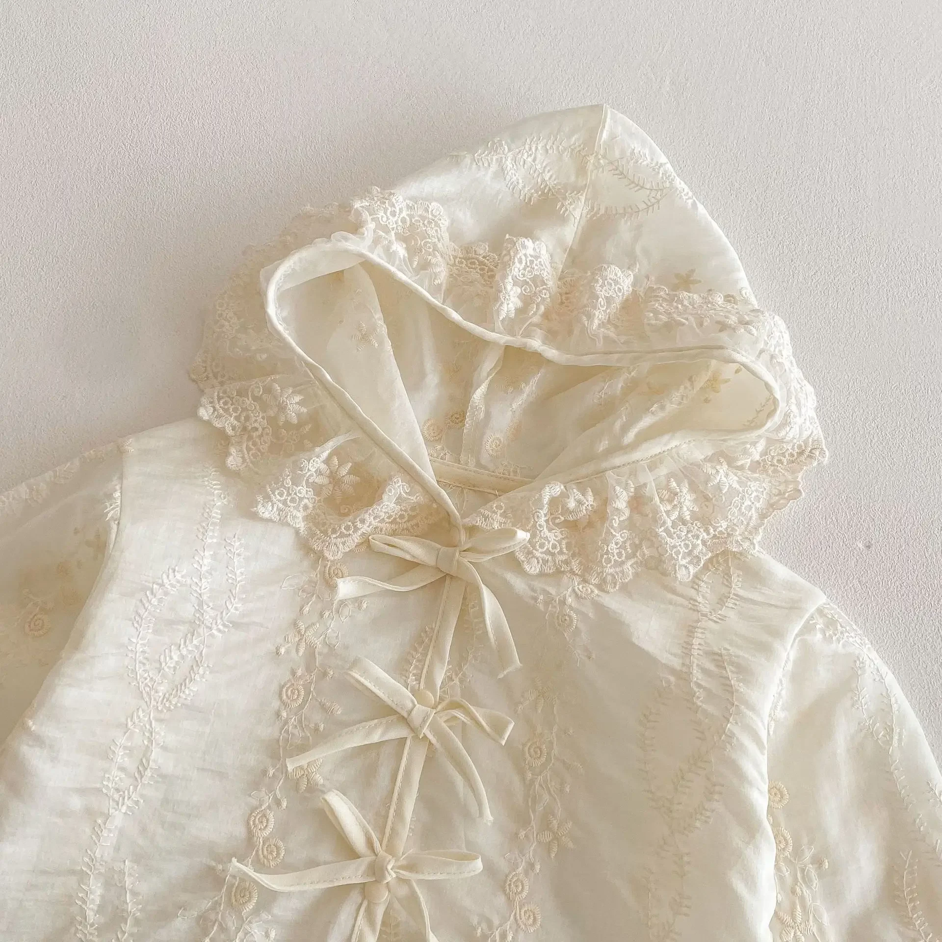 

Kids Long Sleeve Lace Hooded Thin Sunscreen Coat Outfits Clothes Lovely Children Girl Summer Jacket 0-5Years Princess