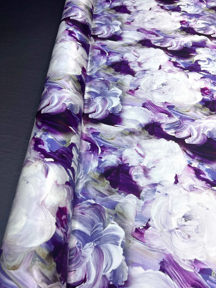 Silk Fabric By The Yard Elastic Twill Silk Dress Shirt Apparel Sewing Fabric Wholesale Cloth for By The Meter Diy Material