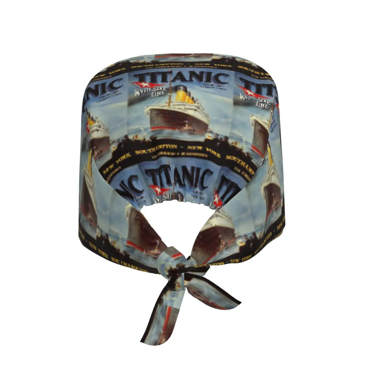 Titanic White Star Line Scrub Hat Doctor Working Surgical Cap Unisex Adjustable Nursing Caps for Dentist