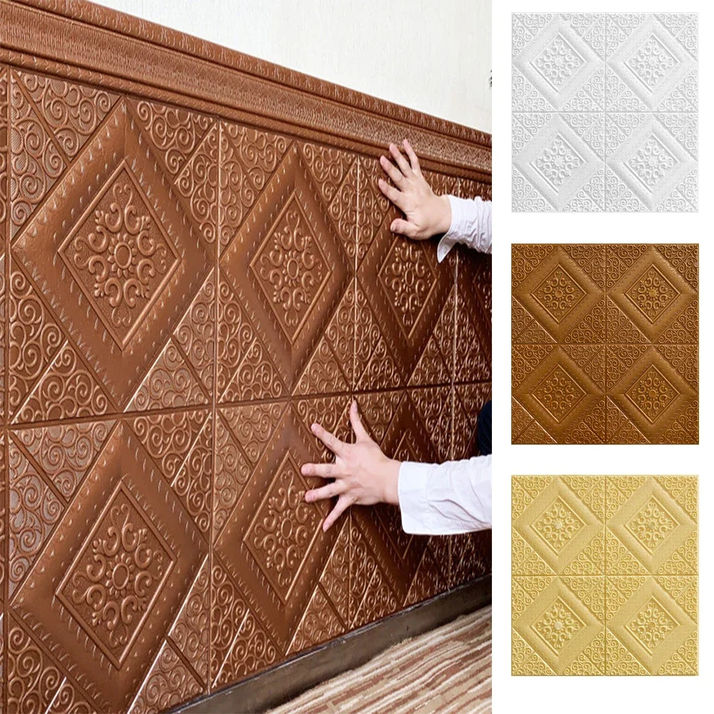 

Самоклеящиеся 3D пенопластовые наклейки на стену, потолочная панель, водонепроницаемые обои для спальни, гостиной, офиса, общежития, украшение дома, наклейка