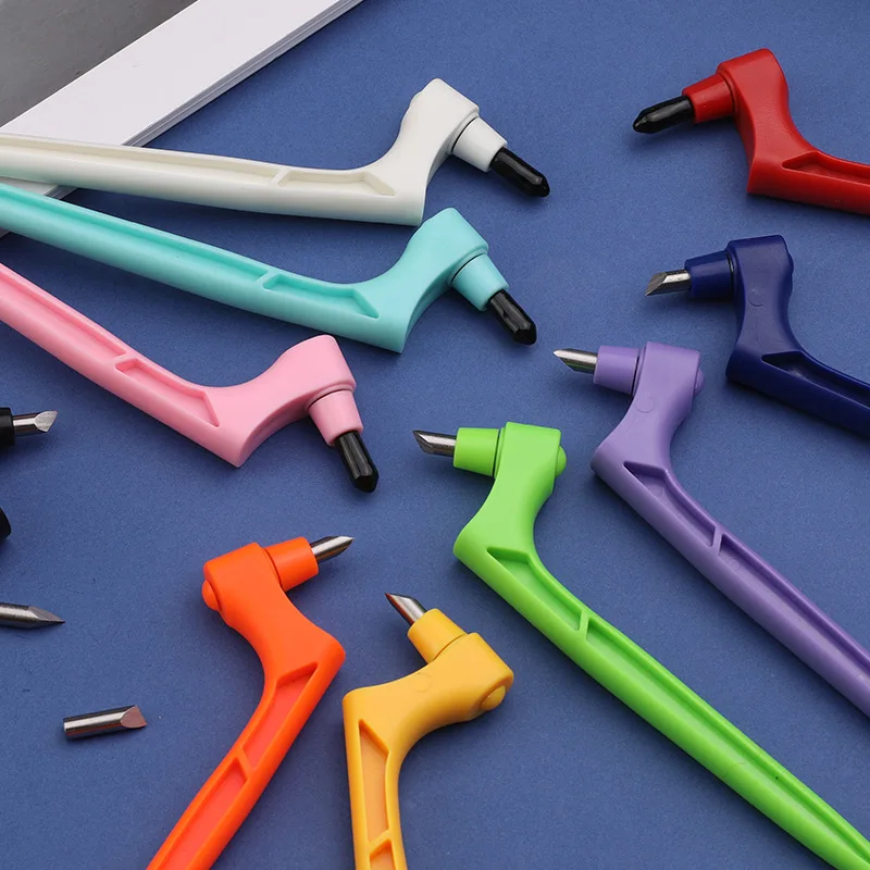 공예 절단 도구 360 회전 블레이드 종이 커터 3 교체 블레이드 공예 절단 칼, DIY 예술 내마모성 예술 절단 도구