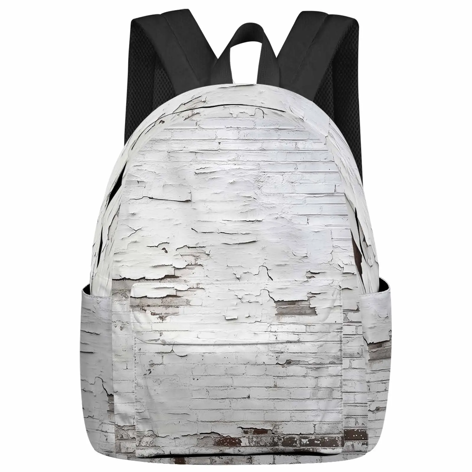 

Retro Brick Wall Worn Out Large Capacity Backpack Men Laptop Bags High School Teen College Girl Student Mochila