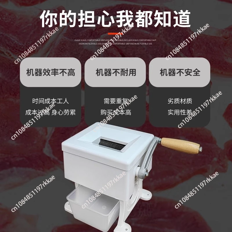 Hand-Crank Manual Meat Slicer, New Upgrade Commercial Ultra-Thin Fresh Meat Cutting Machine Suitable for Hot Pot Restaurants