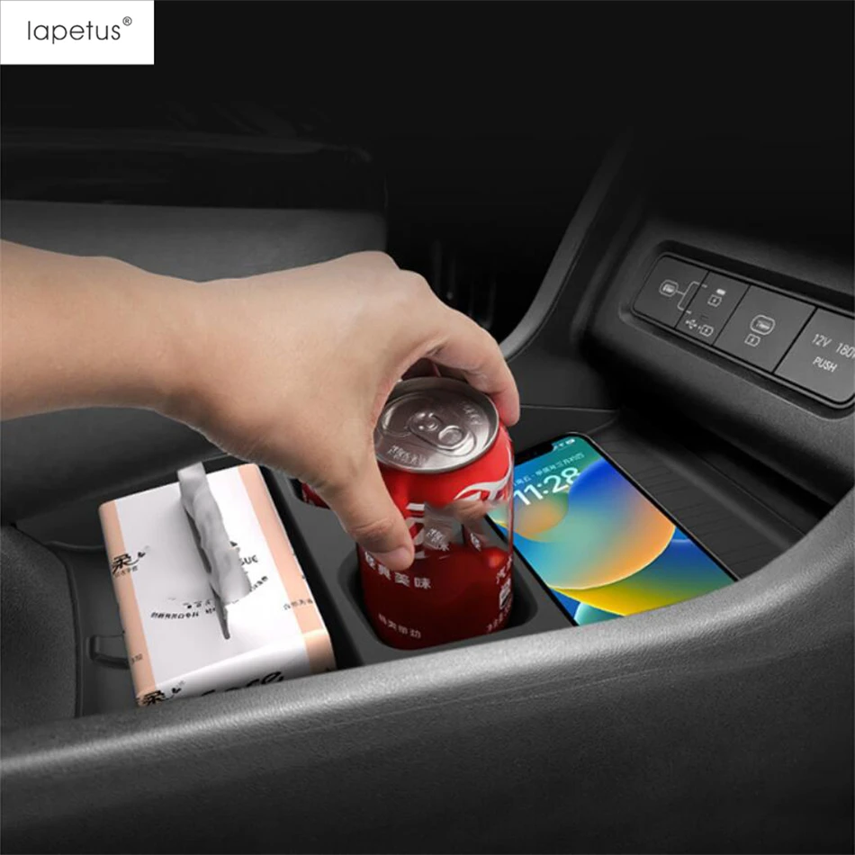 

Car Central Control Below Water Cup Storage Box Container Holder Tray Accessories Interior Kit For Hyundai Tucson NX4 2025 2026