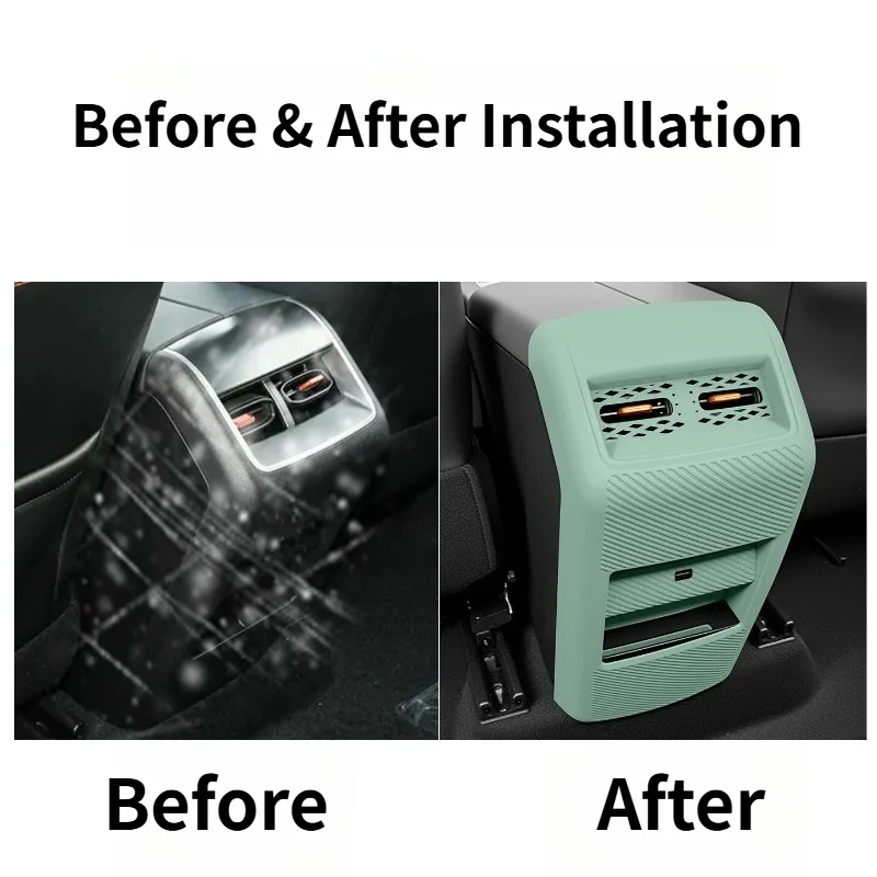 For BAIC BJ30 Rear Air Vent Anti-Kick Pad & Rear Seat Anti-Kick Protector Interior Modification Decoration Accessories