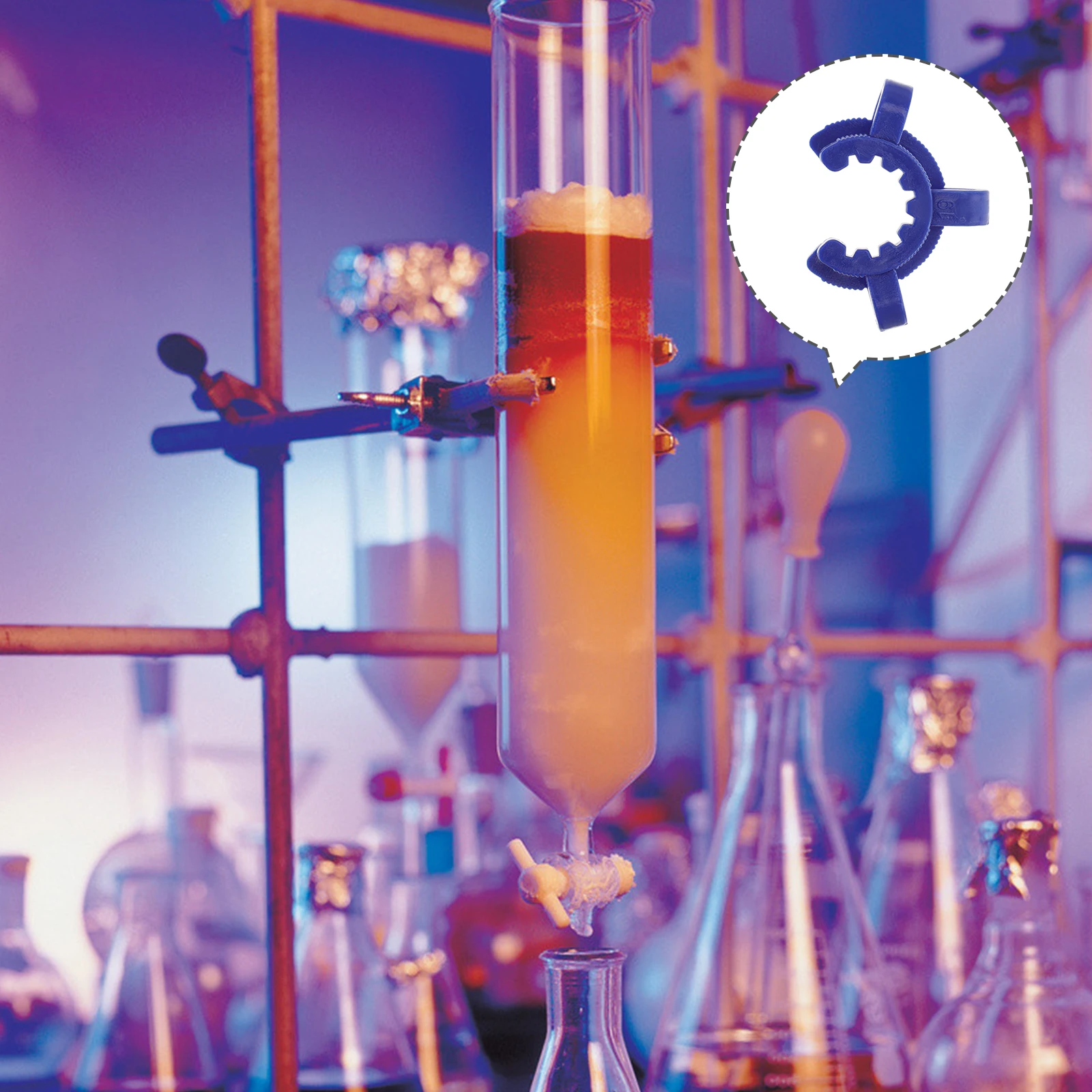 

10 Pcs Grinding Clip Clamp Conical Interface Laboratory Joint Keck Anti-scratch