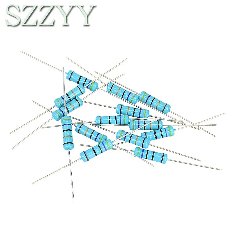 20 Buah 1W Resistor Film Logam 1% 1R ~ 1M 2R 10R 22R 47R 100R 330R 1K 4.7K 10K 22K 47K 100K 330K 470K 1 2 10 22 47 100 330 ohm