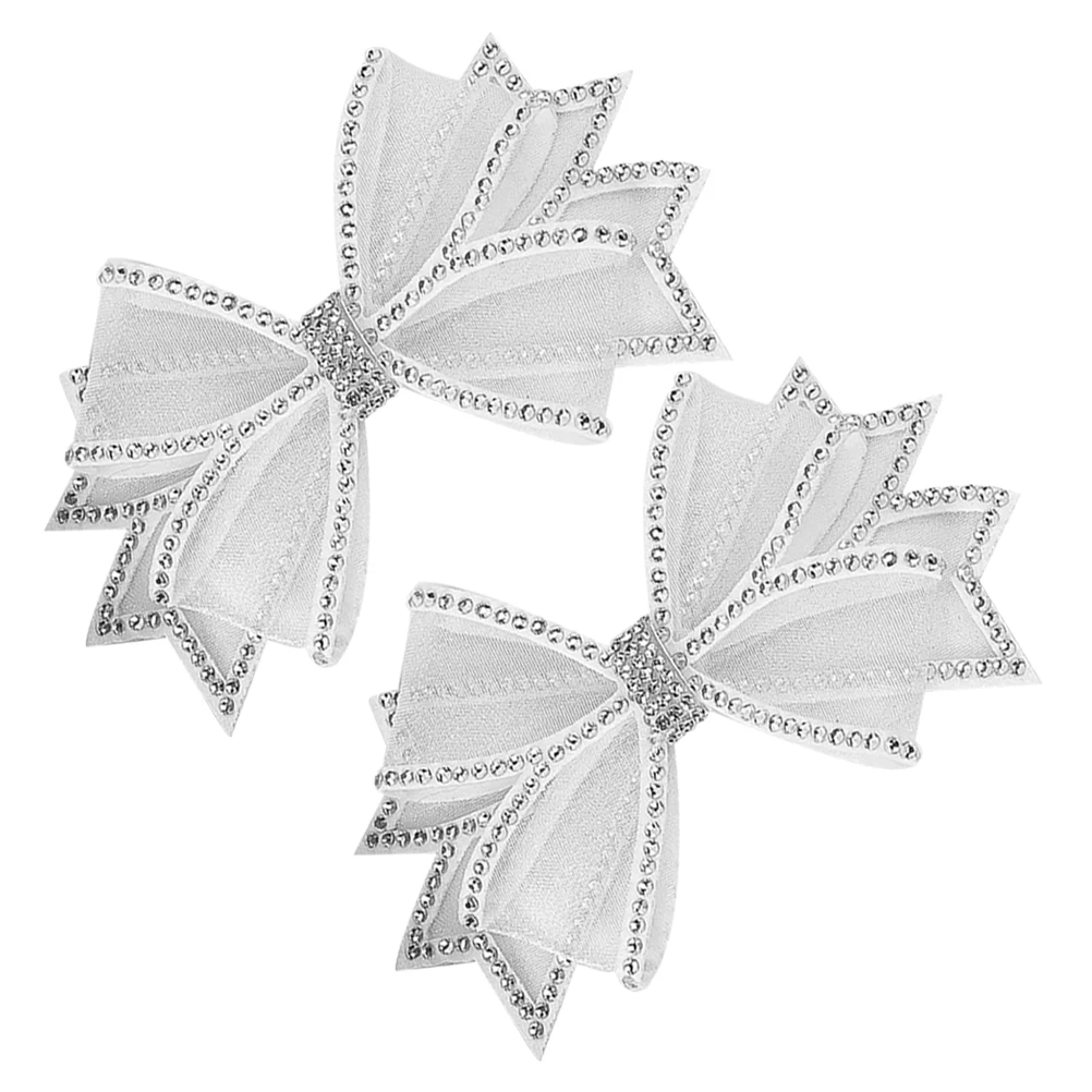 

2pcs Bowknot Charms Decorations for Women Wedding Bridal Shoe Flower Handmade Rhinestone Bow shoe bows shoe accessories