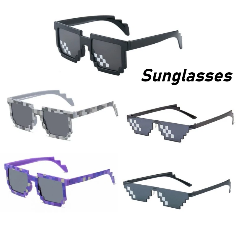 

Unisex New Fashion Strange Mosaic Sunglasses Outdoor Driving Travel Fashion Dress Up Party Glasses UV Protective Sunglasses