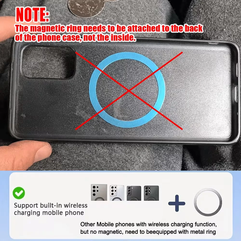 30W Fast Charging Magnetic Car Wireless Charger, LED Light Phone Mount Holder for iPhone 12, 13, 14, 15,16,17, Pro Max