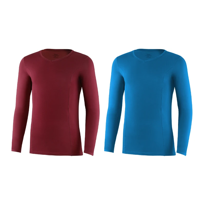Men's thin cotton v-neck slim-fit basic underwear single-piece youth autumn clothes warm top bottoming shirt