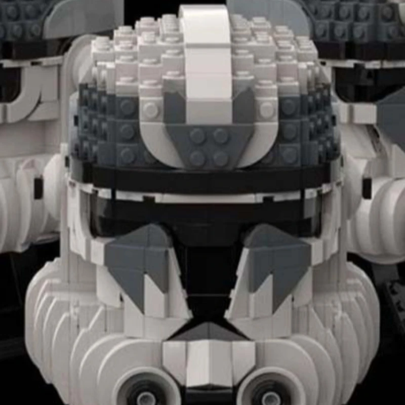896 PCS Trooper Helmet MOC Model Custom Building Blocks Assembly Toy Perfect Birthday Gift For Desktop Helmet Ornament Display view 5
