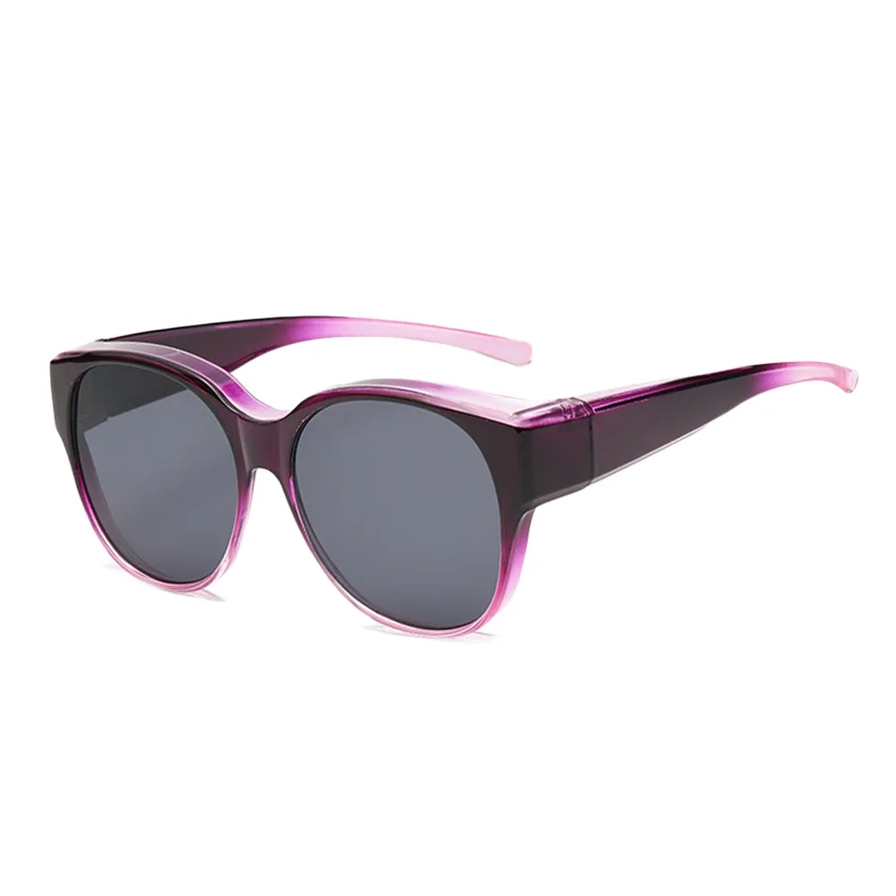 

Summer UV Protection Driving Sunglasses Y2K Round Frame Fit Over Sunglasses Retro Black Shades for Women Men