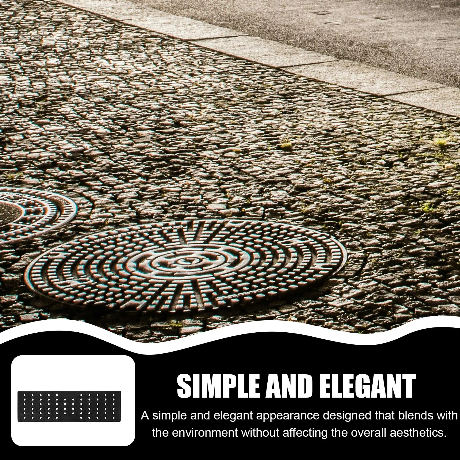 

Outdoor Trench Grate Drain Cover for Kitchen Bathroom Sewer Accessory High-Density Grid Structure Noise-Reducing Sturdy Drain