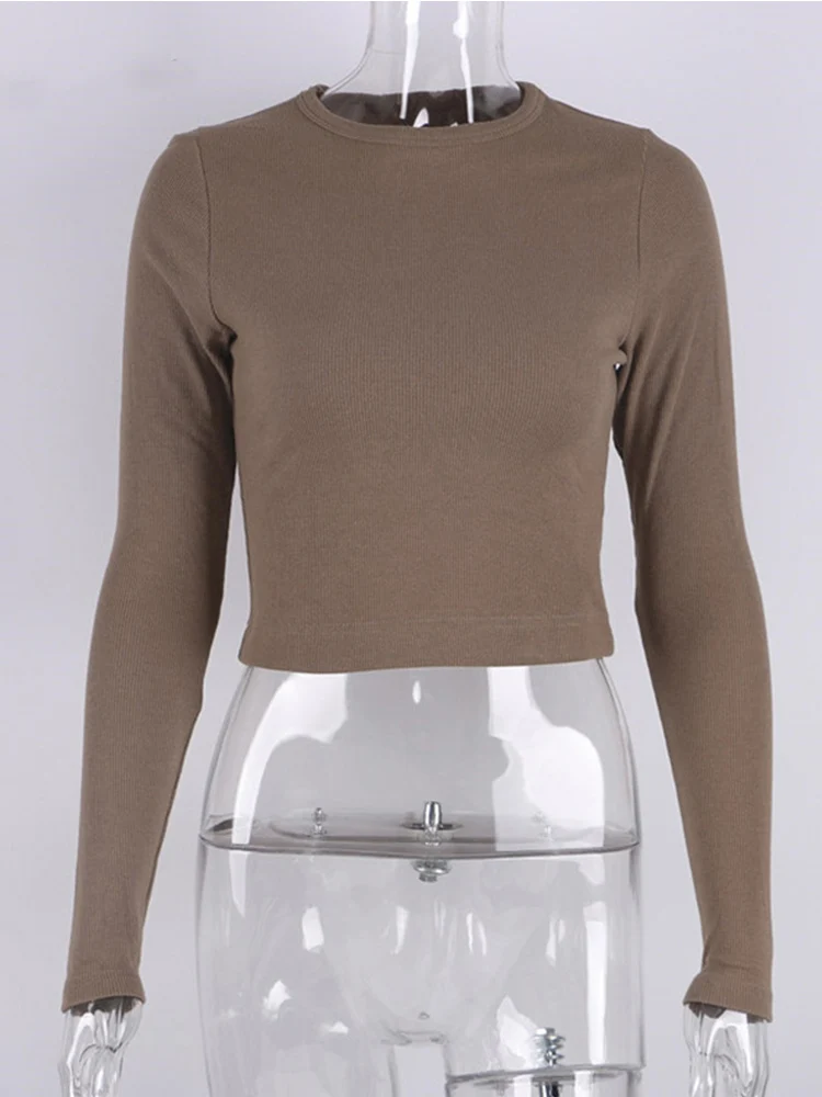 س الرقبة طويلة الأكمام قميص المرأة مضلع مثير اقتصاص القمم 2024 الربيع الأسود عادية نحيل سليم الأساسية امرأة تي شيرت الأبيض