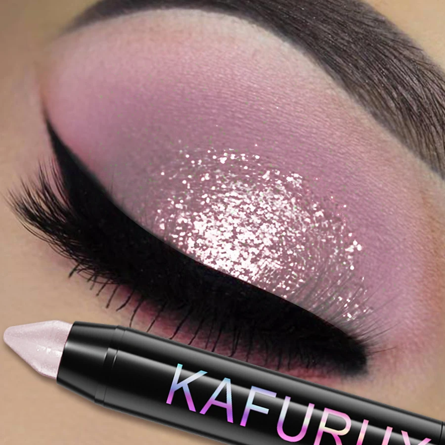 6 Colors Glitter Eye Shadow Stick Waterproof Non-smudging Pearl Shimmer Contouring Eye Korean Makeup Gifts High Pigment Brown