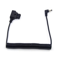 D-Tap 2Pin Male to DC 5.5*2.5mm Adapter Cable For V-Mount Anton Battery Fit Digital Camera Spring Cable