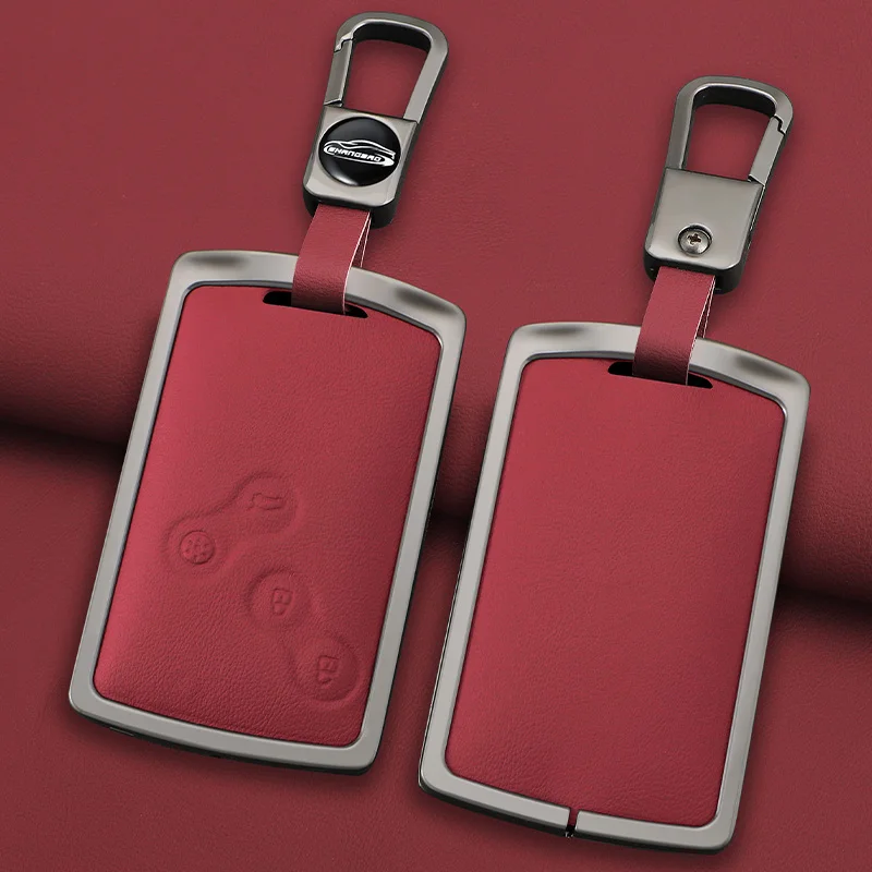 

Car Key Case Cover For Renault Duster Captur Clio Logan Megane 1 2 3 Koleos Scenic Renault GT Zinc Alloy Keychain Accessories