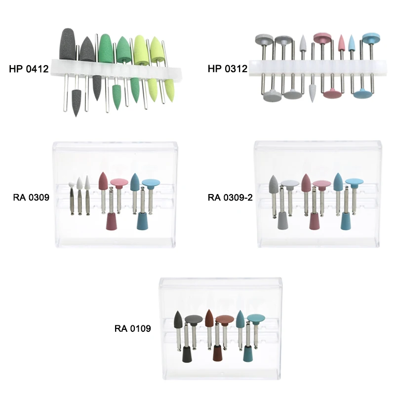 

GREATLH Ceramic Silicone Rubber Polishers Set for Low Speed Dental Ceramic Diamond Grinding Standard Head Kit Dentistry Tools