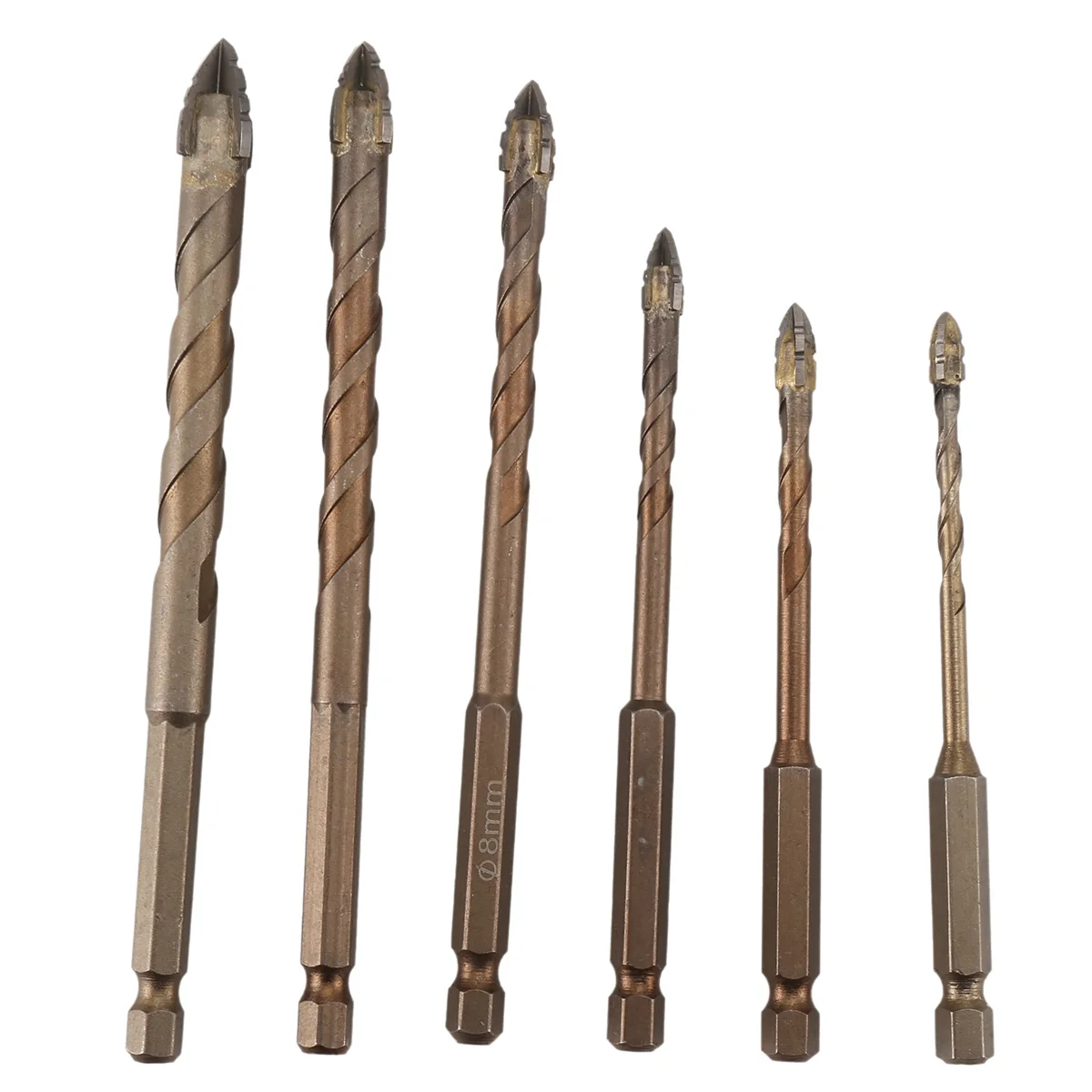 B58A Four-Flute Sawtooth Eccentric Drill Bit, Four Edged Serrated Eccentric Drill, Four-Flute Sawtooth Eccentric Drill Bit