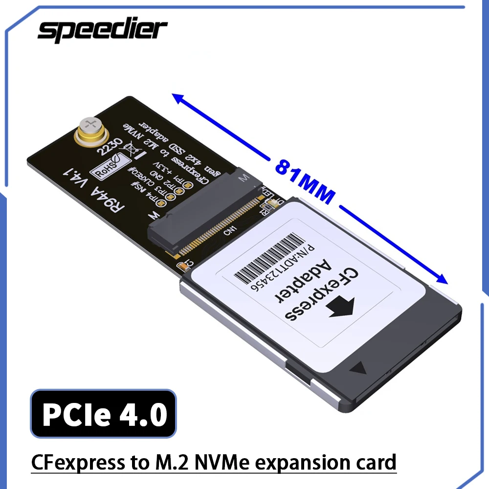 

High quality PCIE 4.0 CF express Type B to M.2 NVMe 2230 key M for XBOX WD CH SN530 SSD Full speed Gen4x2