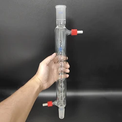 FAPE Allihn condenser,L.200mm/300mm/400mm/500mm,Joint 24/40,Condenser Allihn with bulbed inner tube,Removable small nozzle joint