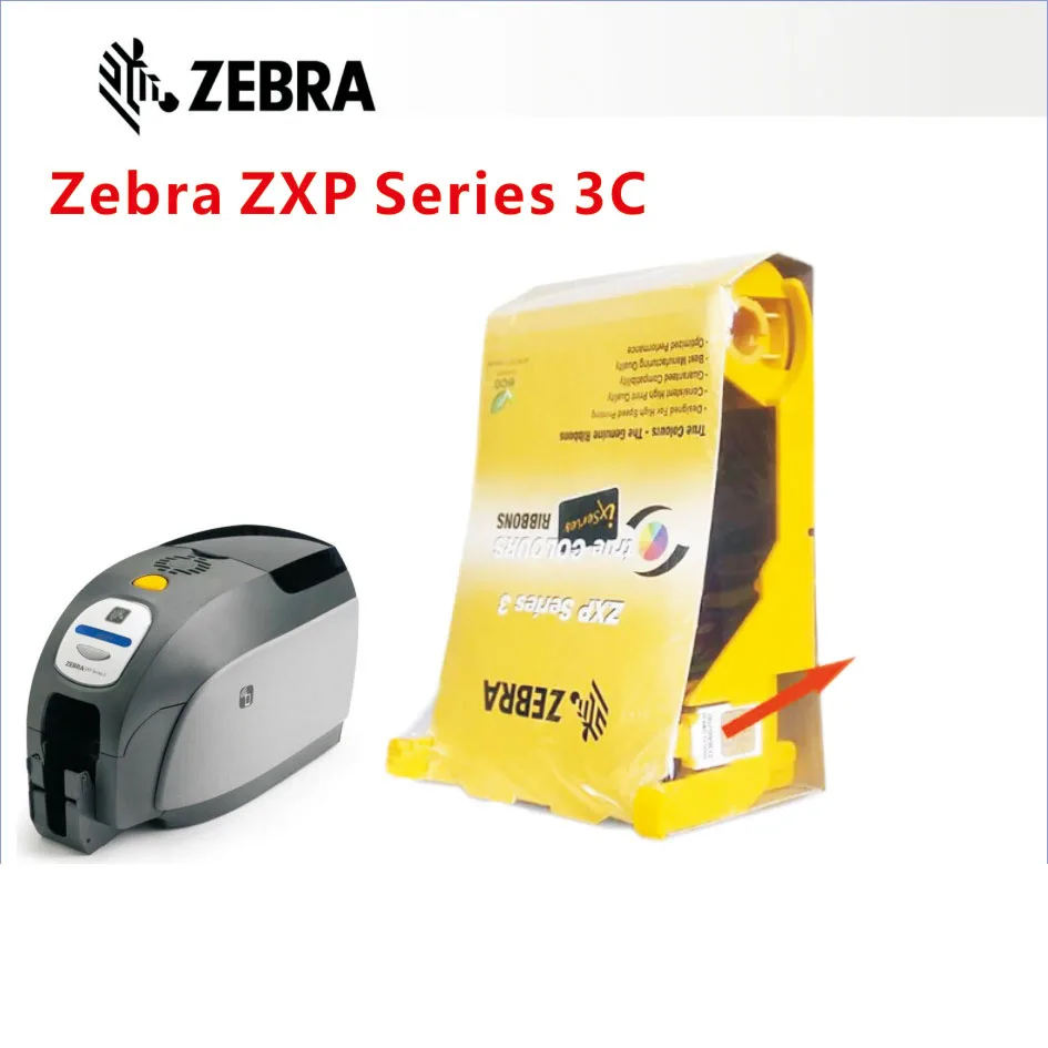 

Совместимый принтер для карт Zebra Zxp Series 3, специальная цветная лента Zxp3c 800033-340/800033-840 YMCKO для принтеров Zebra ZXP3 200