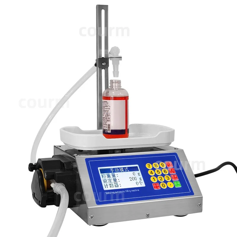 COURM-3500HighQuality Semi Automatic Weighing Paste Honey Gear Pump Filling Machine Piston Shampoo cos me tic Cream Glass Bottle