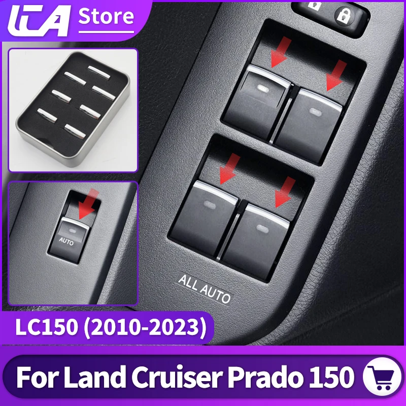 

Applicable to 2010-2023 Toyota Land Cruiser Prado 150 Lc150 Window Lifting Button Sequins Decoration Accessories Modification