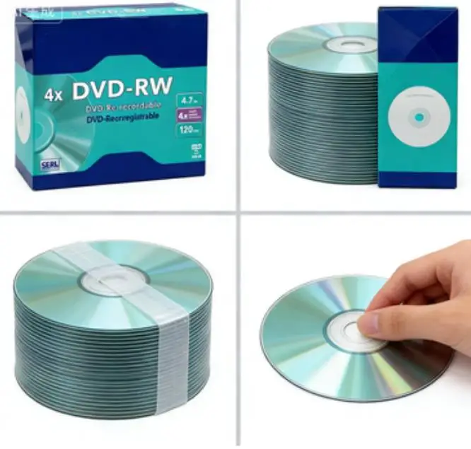 Discos Grabables DVD-RE Verbatim de 4.7GB 4X 120Min, Paquete de 5, para Almacenamiento y Reescritura de Datos Confiables