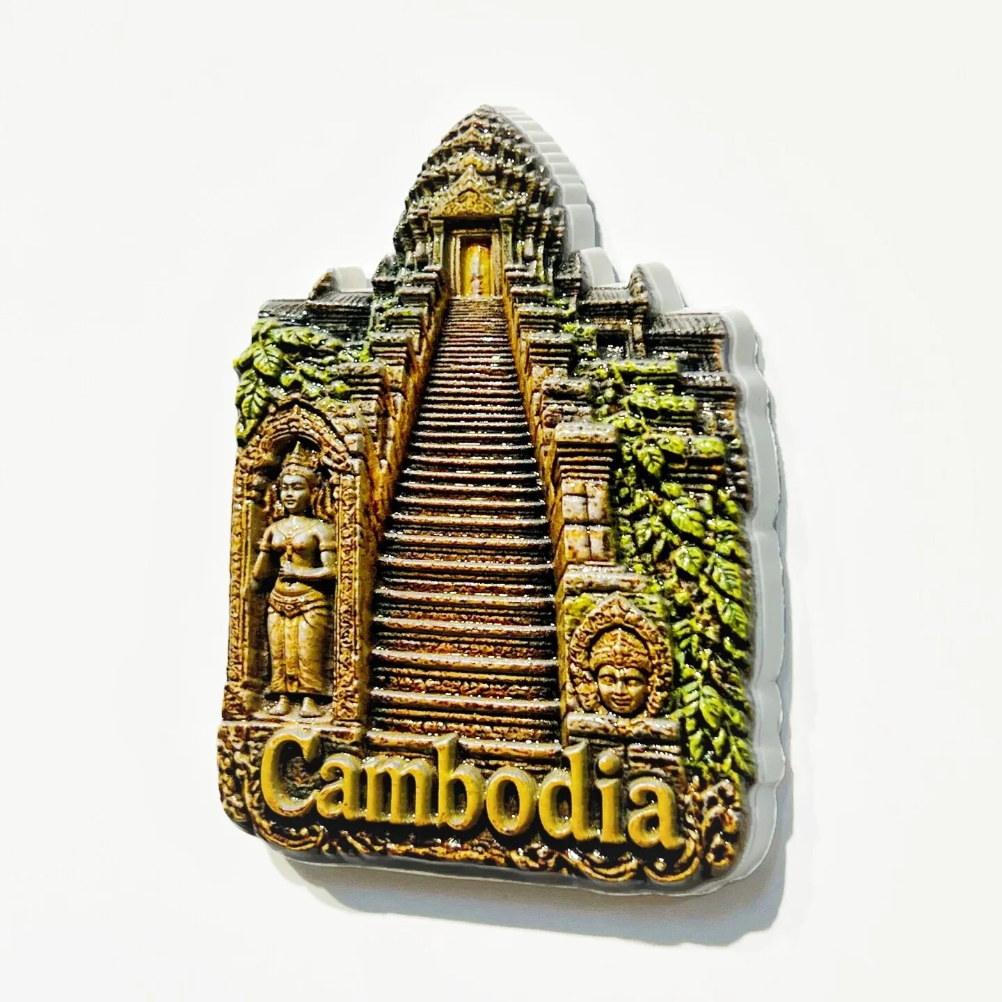 Angkor Wat 3D Fridge Magnets Cambodia Tourism Souvenir UV Printing Resin Refrigerator Magnets Sticker Gift Home Decoration
