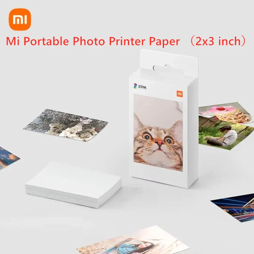 Original Xiaomi Mi Portable Photo Printer Paper 2x3 inch Self-adhesive For Xiaomi ZINK AR Pocket Printer 1s