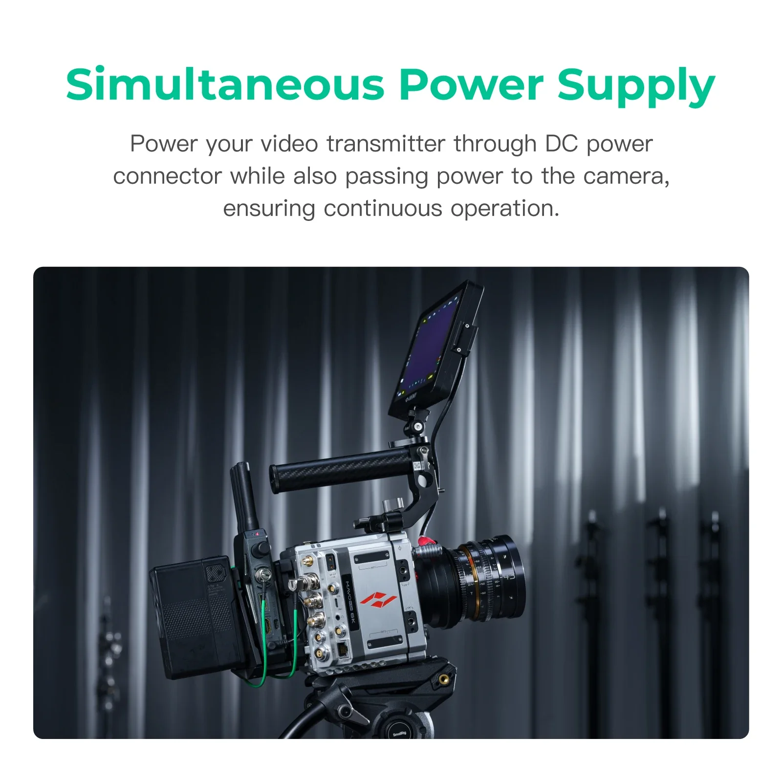 Adapter Accsoon V-Lock do baterii V-Lock do systemu transmisji wideo CineView Master 4K, CineView 2 SDI — zdjęcie 5