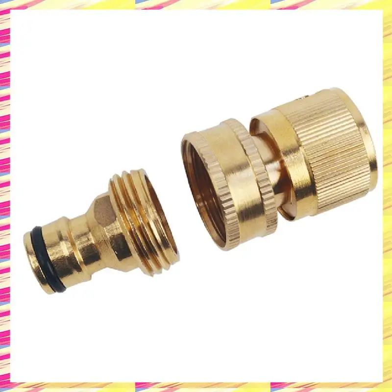 ABJJ Brass 3/4Inch Threaded Quick Connector, Garden Water Connector, Car Washing Machine Male/Female 3/4Inch
